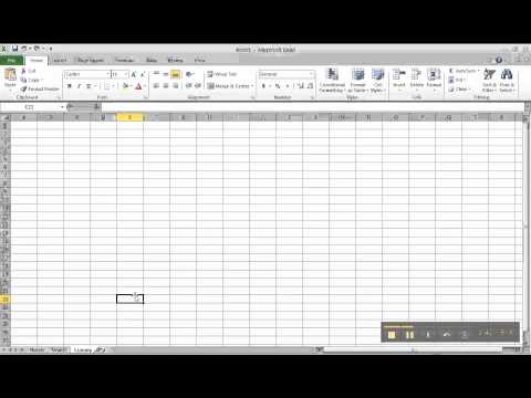 Excel Tutorial 2- Creating Tabs and Adding Data