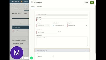 NEOGOV Perform - Entering Goals