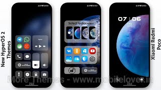 3 New HyperOS 2 control centre Themes for Xiaomi,Redmi,Poco | 3 Best HyperOS 2 Themes