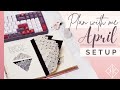 April Bullet Journal Setup 2021 | minimal | simple abstract mountains | Plan With Me | Studio Karah