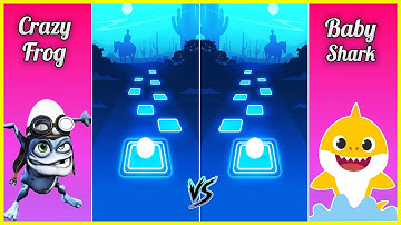 Crazy Frog  VS  Baby Shark  | Tiles Hop: EDM Rush!