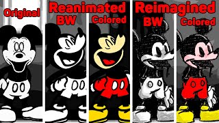 Happy: Original VS Reanimated VS Reanimated Colored VS Reimagined VS Reimagined Colored | FNF MODS