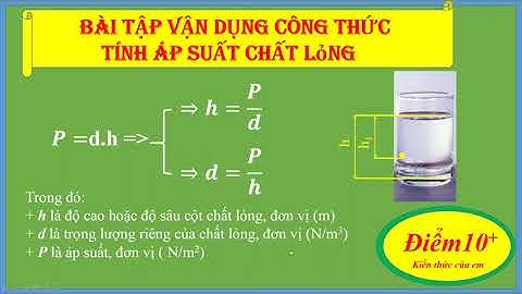 Bài tập tính công suất bơm chất lỏng