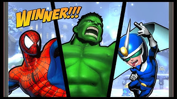 Ultimate Marvel vs Capcom 3 arcade.Spider Man-Hulk -Viewtiful Joe.