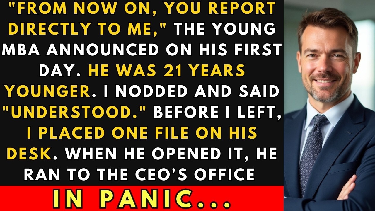 The Young MBA Insisted I Report To Him - Then He Opened The File I Left On His Desk