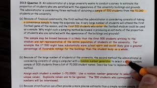 19 Unit 1 AP FRQ University Buildings 2013 Question 3