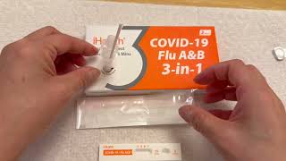 How to use a Covid-19 Flu A and Flu B test Demonstration