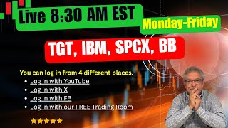 🟢Live Wednesday Charts & Targets - TGT, IBM, SPCX, BB