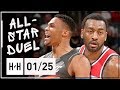 Russell Westbrook vs John Wall All-STAR Duel Highlights (2018.01.25) Wizards vs Thunder - EPIC