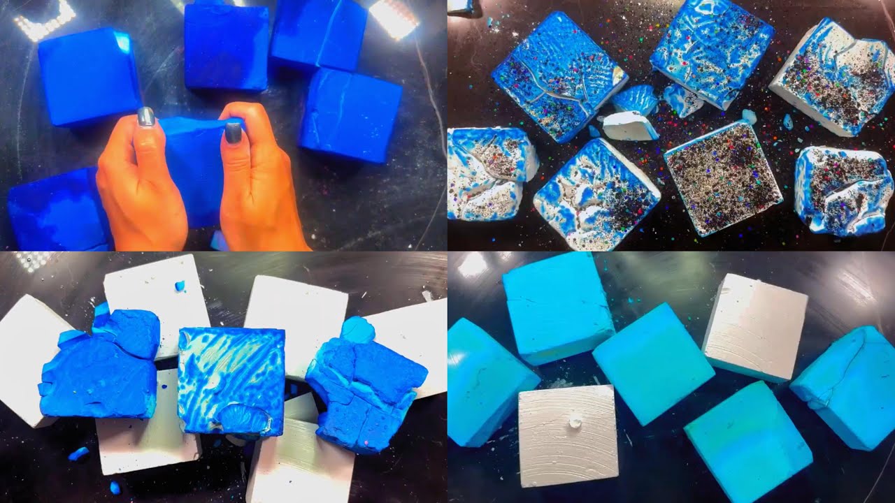 Crispy Vibrant 💙 Dyed Gym Chalk by @asmrcloud #2 - YouTube