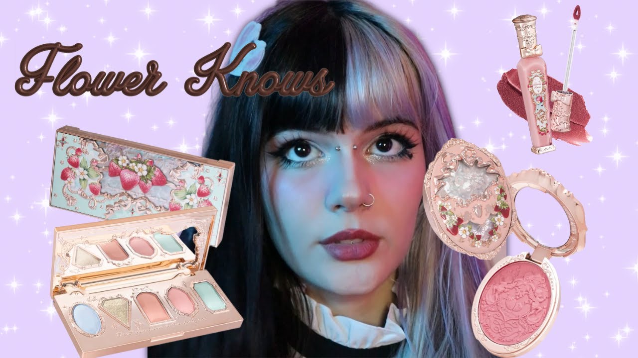 TESTANDO MAKES DA FLOWER KNOWS 🌸 (vertical video) + dolly eye makeup 💗