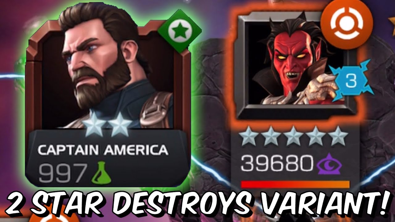 2 Star Captain America Destroys Variant #2 Regeneration! - Marvel Contest of Champions