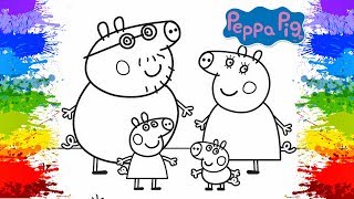 Desenho da Peppa Pig Pinturas Como Pintar online Porquinha rosa Jogo  Desenho da peppa e george 