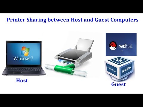 How to share a printer between Host computer and Guest system (Red hat) on Virtualbox