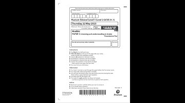 Merged 2025 Pearson EDEXCEL GCSE Arabic Paper 1f Question Paper And Mark Scheme1aa0 1f