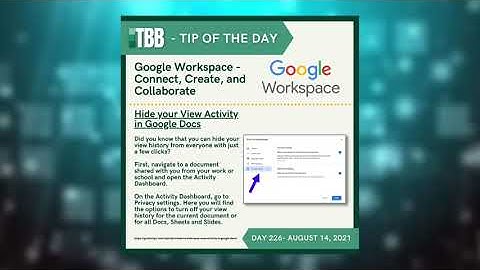 Google Workspace - Hide your View Activity in Google Docs
