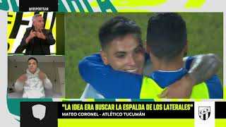 Mateo Coronel reportaje gol y victoria ante Boca