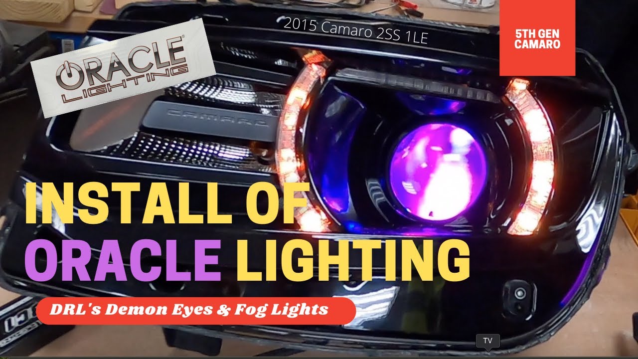 2015 5th Gen Camaro SS swaps out DRL's Demon Eyes & Fog lights.  All ORACLE, bluetooth BC-1