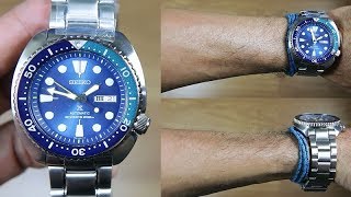 Seiko SRPB11 Prospex Blue Lagoon turtle Limited Edition Divers Automatic -  UNBOXING - YouTube