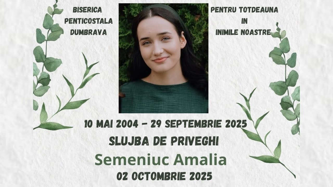 SEMENIUC AMALIA - SERVICIU DE PRIVEGHI - BISERICA - DUMBRAVA,  SUCEAVA   2 OCTOMBRIE  2025