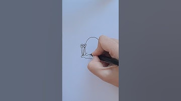 How to draw a snail easily    #shorts #drawing #snail