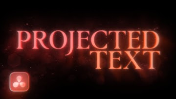 Make your text look like an old school projector - DaVinci Resolve Tutorial