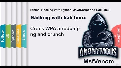 Crack WPA airodump ng and crunch 9 | hacking with kali linux | MsfVenom