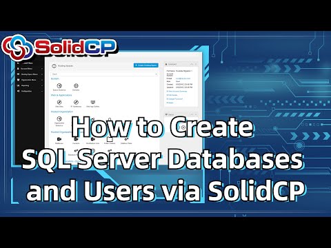 How to Create SQL Server Databases and Users via SolidCP