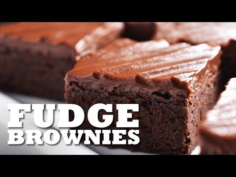 Fudgey Brownie Recipe with Chocolate Ganache Frosting!