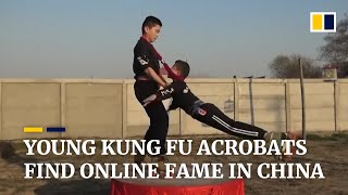 Young kung fu acrobats wow online fans in China with thrilling performances
