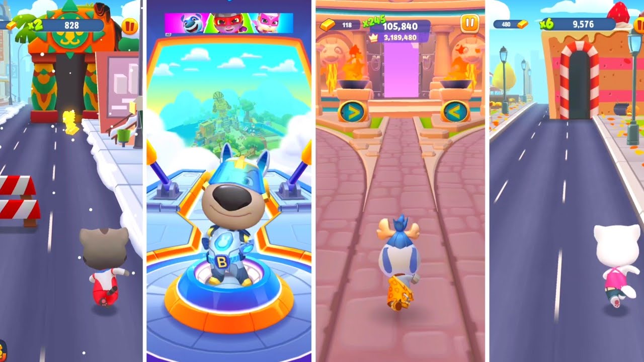 Tom Rtx Talking Tom Gold Run vs Talking Tom Hero Dash vs Talking Tom Time Rush ...