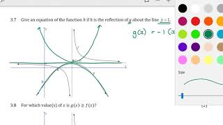 Grade 11 - Past paper Questions on Hyperbola and Exponential Question 3