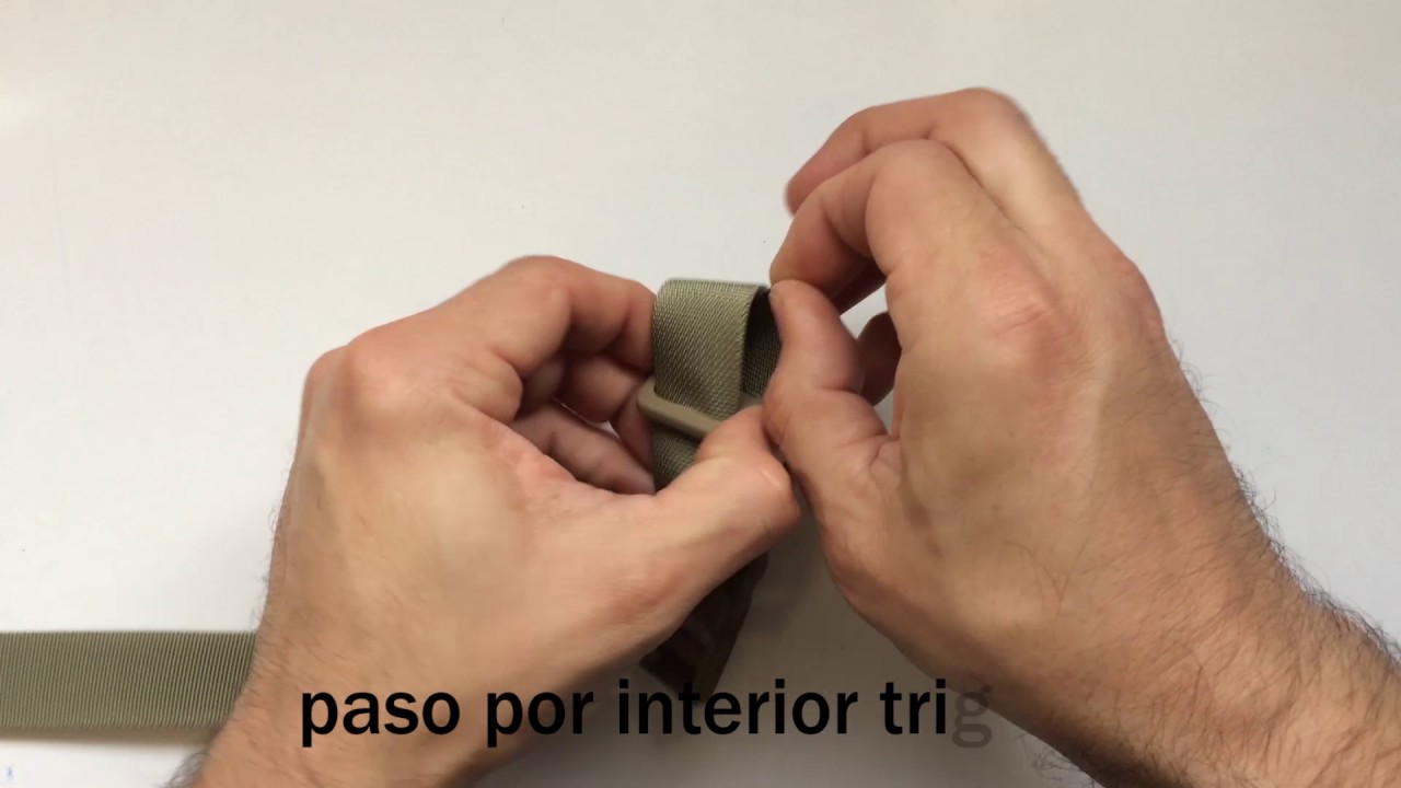 Colocación triglide y hebilla ITW 25 mm