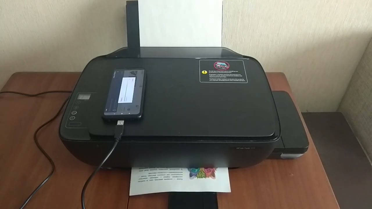 Струйное МФУ HP Ink Tank 315. Печать с мобильного по кабелю OTG