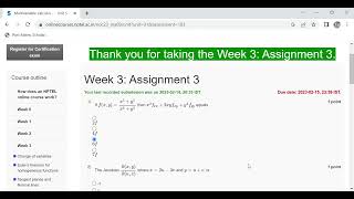 Multivariable calculus Assignment 3 Week 3, 2023 #nptel #nptel2023 #assignment #nptelassignment