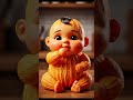 Adorable Baby Face Nibbling Papaya &amp; Pineapple 🍍🧡#shorts
