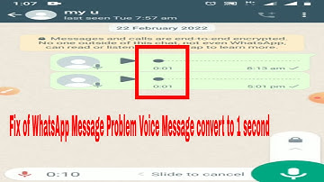 Fix of WhatsApp Message Problem Voice Message convert to 1 second