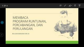 Membaca Bahasa Pascal (Pseudocode) Runtunan, Percabangan, dan Perulangan