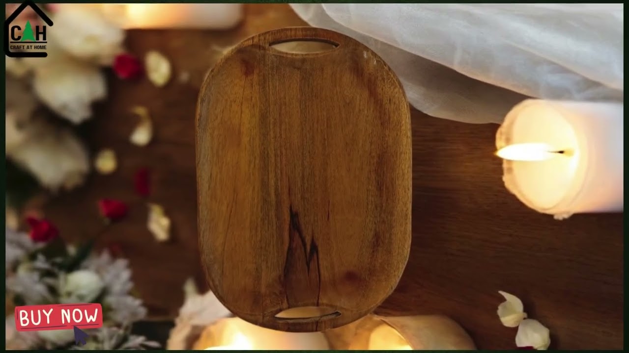 Mango Wooden Serving Tray With Handle | Tray for home | Kitchen | Office Oragniser |Dining Table