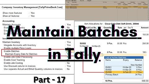 How to Maintain Batches in Tally Prime | Stock Management Made Easy
