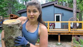 Turning a Fallen Tree Into Our Deck Railings