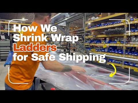 Watch the ESA50100 Pneumatic L-Sealer package and protect ladders with precision shrink wrapping.