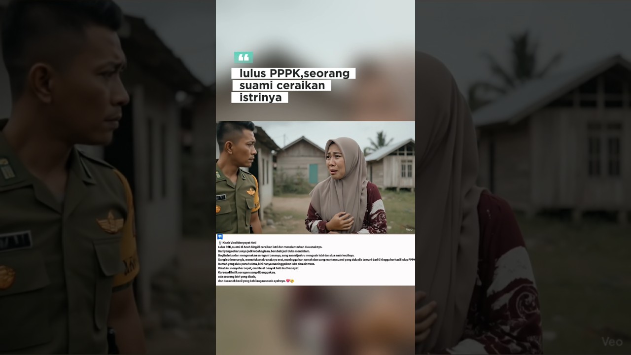 VIRAL,lulus p3k seorang suami ceraikan istrinya,