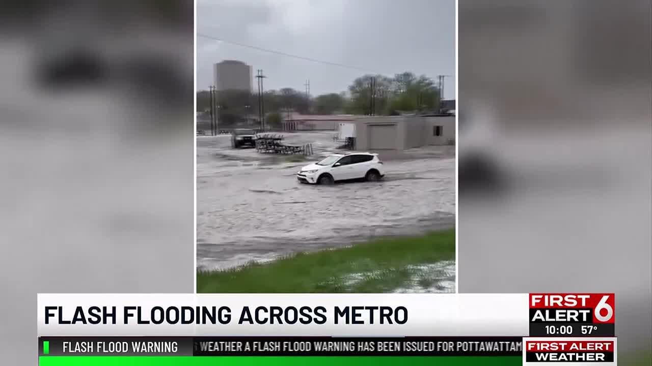 Flash flooding becomes hazard after heavy rainfall, hail storm in Omaha ...