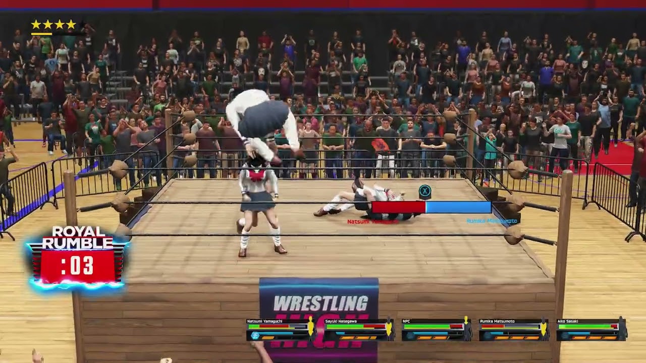 Japanese Girl Royal Rumble 1 | WRESTLING HIGH | WWE 2K25 | Japanese School Girls Wrestling