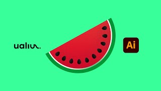 How to create a watermelon in adobe illustrator 2020 tutorial
