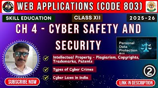 Full Class 12 Web Applications Chapter 4 Cyber Safety & Security- IPR, Cyber Crimes & Cyber Laws CBSE 803 Guide