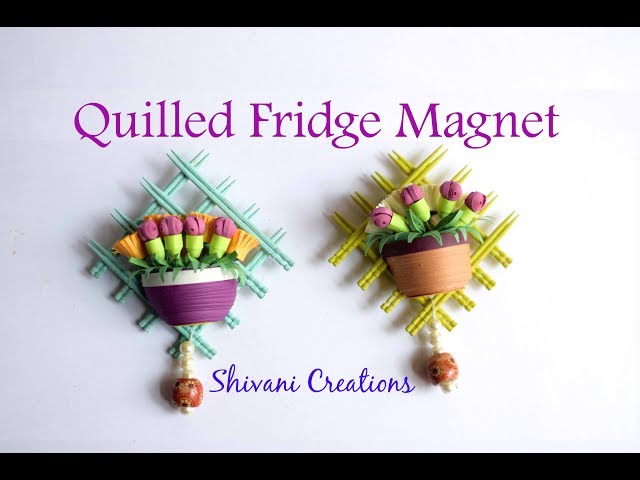 Paper Quilling Fridge Magnet Paper Art Flowers Quilled Magnet Gift for Her  Paper Flower Colorful Art Customized Gift 