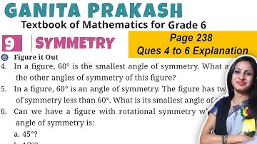 Symmetry | Class 6 Maths Chapter 9 Ganita Prakash  | Page 238 Figure it out Question 4 to 6 Solution