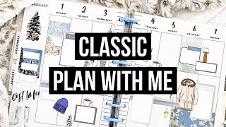 Plan With Me | Classic Happy Planner | Winter Spread Combining Etsy Isha’s Plans and HP Stickers